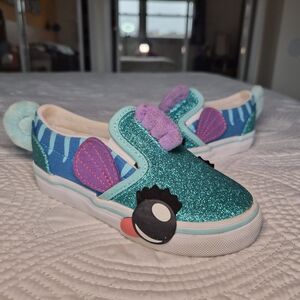 EUC Vans Toddler Slip-On V Seahorse 'Aqua Sky' Size 9